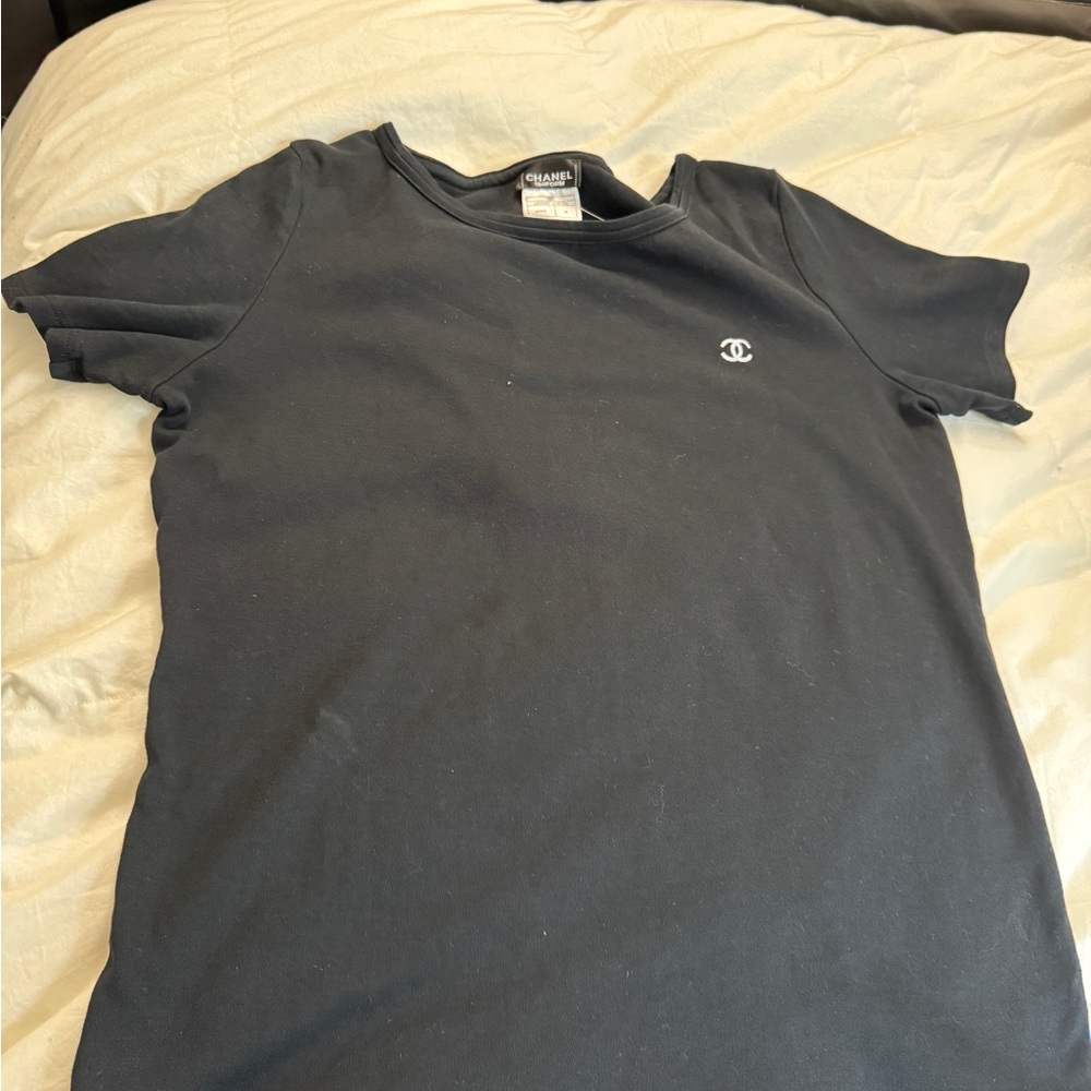 Authentic Chanel Classic Black women's T-Shirt